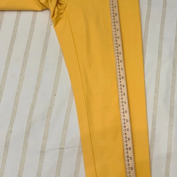 White House Black Market Slim Ankle Pants Yellow Size 4 Stretch - Picture 8 of 9